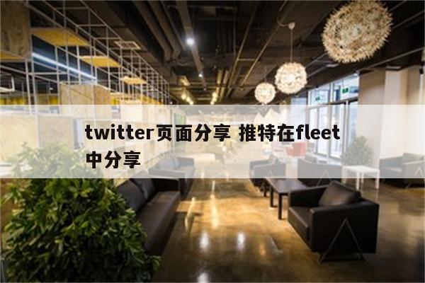 twitter页面分享 推特在fleet中分享