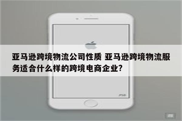 亚马逊跨境物流公司性质 亚马逊跨境物流服务适合什么样的跨境电商企业?