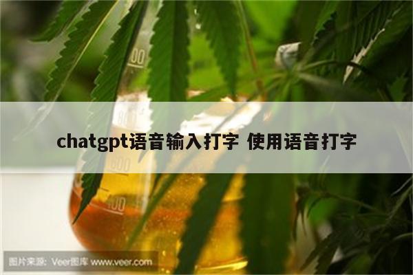 chatgpt语音输入打字 使用语音打字