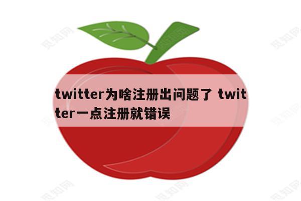 twitter为啥注册出问题了 twitter一点注册就错误