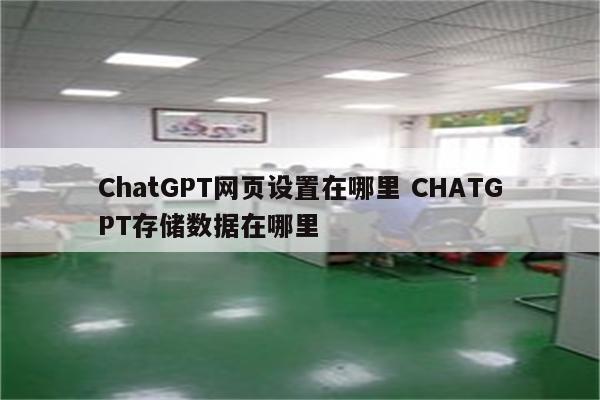 ChatGPT网页设置在哪里 CHATGPT存储数据在哪里