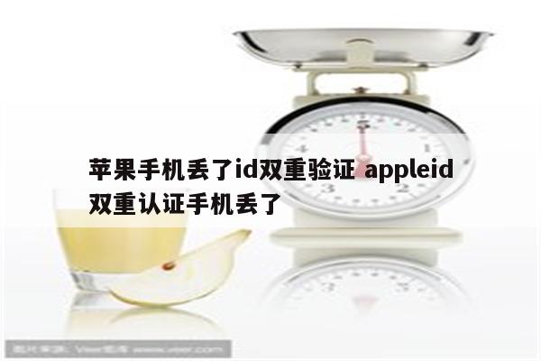 苹果手机丢了id双重验证 appleid双重认证手机丢了