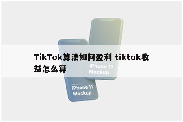 TikTok算法如何盈利 tiktok收益怎么算