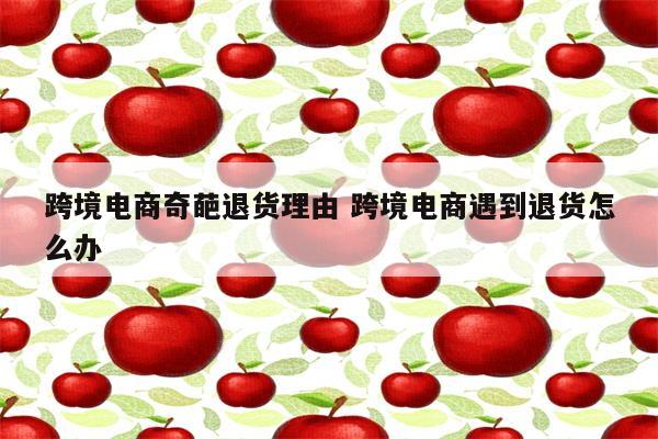 跨境电商奇葩退货理由 跨境电商遇到退货怎么办