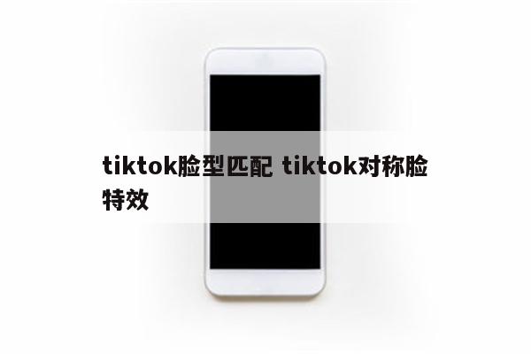 tiktok脸型匹配 tiktok对称脸特效