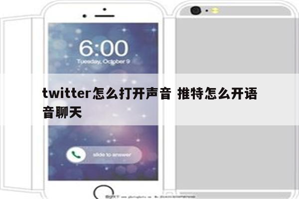 twitter怎么打开声音 推特怎么开语音聊天