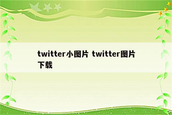 twitter小图片 twitter图片下载