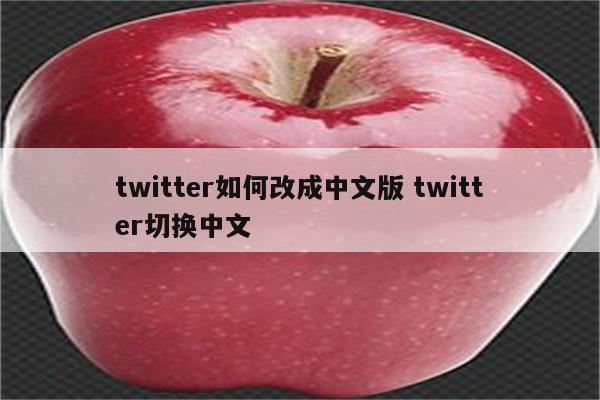 twitter如何改成中文版 twitter切换中文