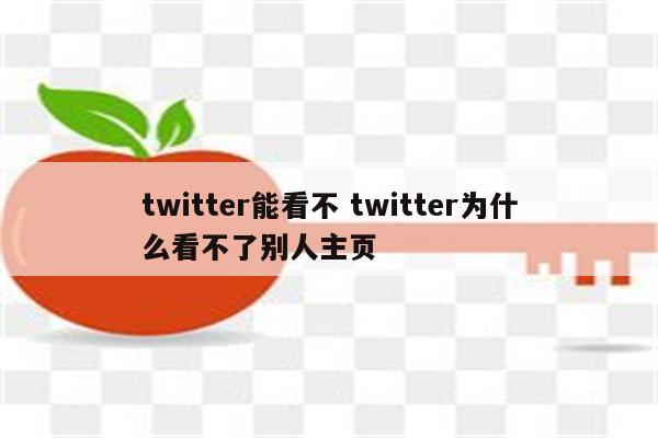 twitter能看不 twitter为什么看不了别人主页