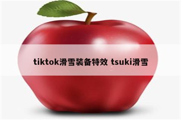 tiktok滑雪装备特效 tsuki滑雪