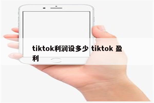 tiktok利润设多少 tiktok 盈利