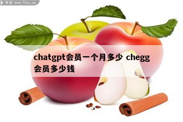 chatgpt会员一个月多少 chegg会员多少钱