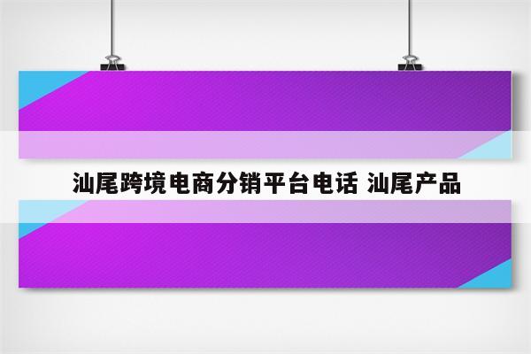 汕尾跨境电商分销平台电话 汕尾产品