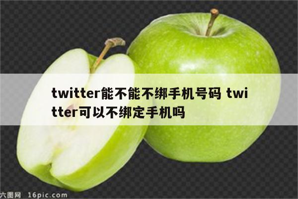 twitter能不能不绑手机号码 twitter可以不绑定手机吗