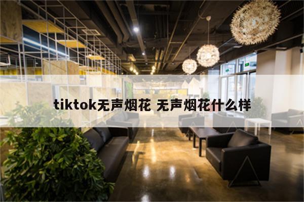 tiktok无声烟花 无声烟花什么样