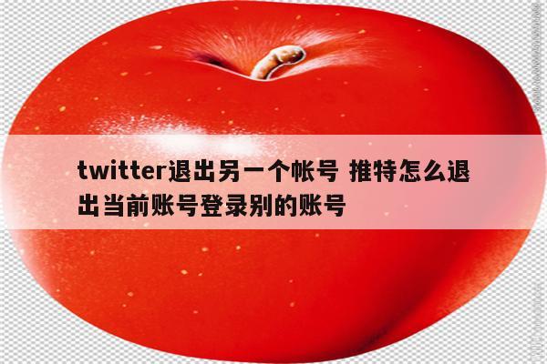 twitter退出另一个帐号 推特怎么退出当前账号登录别的账号