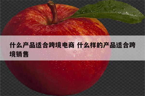 什么产品适合跨境电商 什么样的产品适合跨境销售