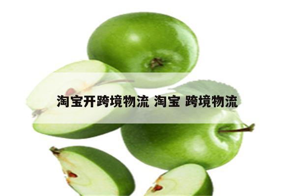 淘宝开跨境物流 淘宝 跨境物流