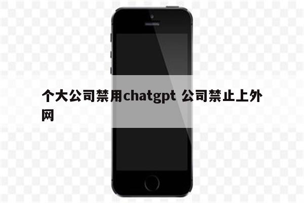 个大公司禁用chatgpt 公司禁止上外网