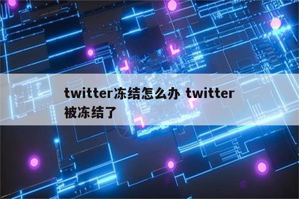 twitter冻结怎么办 twitter被冻结了