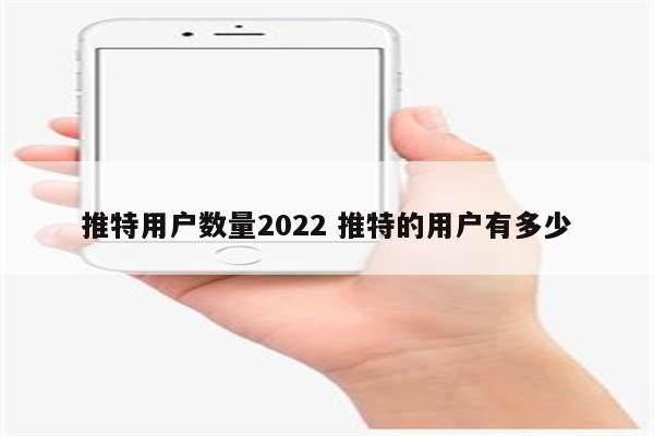 推特用户数量2022 推特的用户有多少