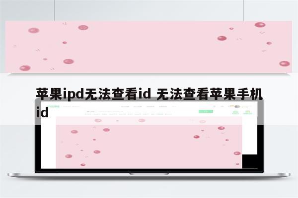 苹果ipd无法查看id 无法查看苹果手机id