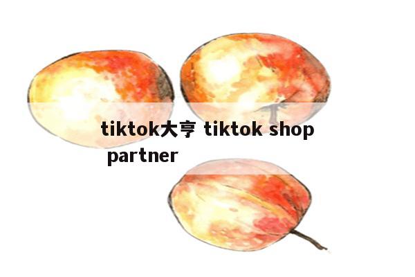 tiktok大亨 tiktok shop partner