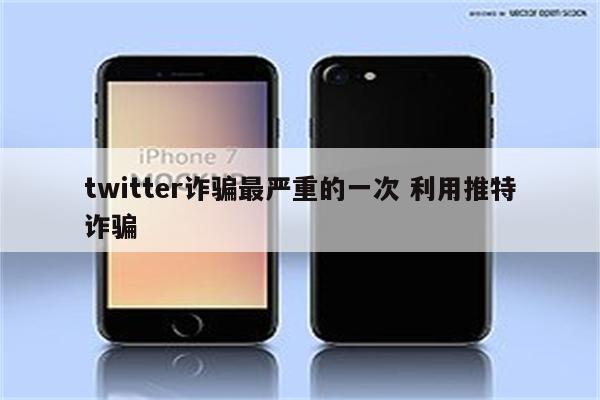 twitter诈骗最严重的一次 利用推特诈骗