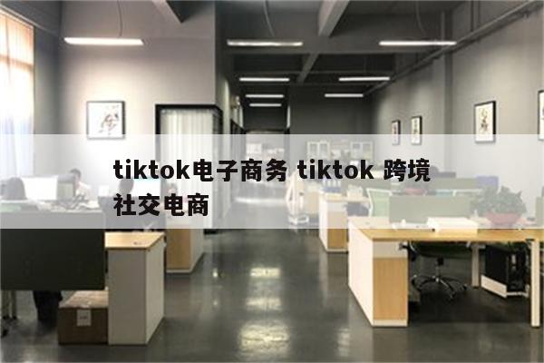 tiktok电子商务 tiktok 跨境社交电商