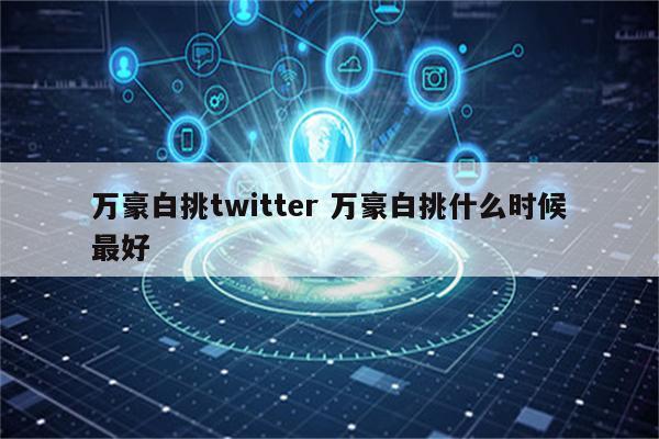 万豪白挑twitter 万豪白挑什么时候最好