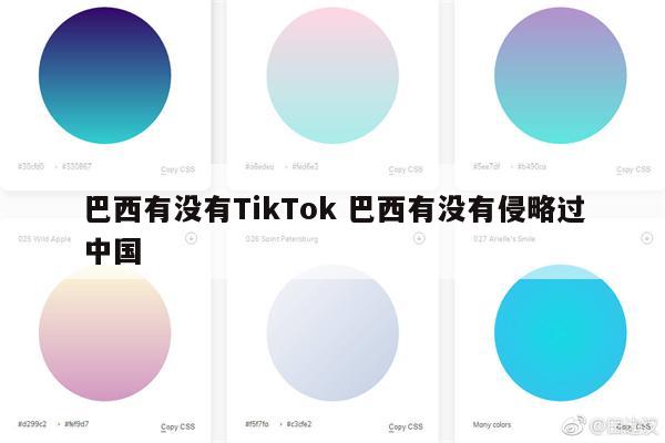 巴西有没有TikTok 巴西有没有侵略过中国