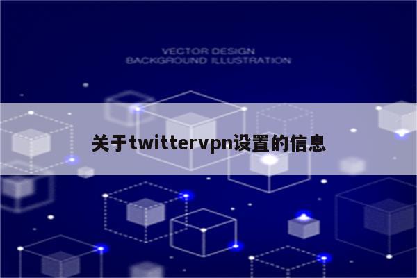 关于twittervpn设置的信息