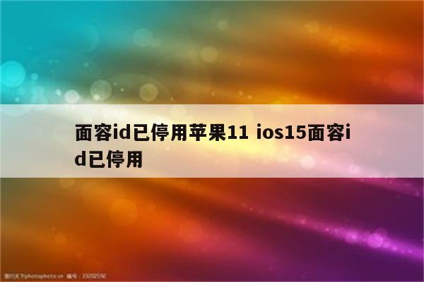 面容id已停用苹果11 ios15面容id已停用