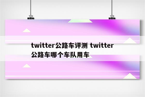 twitter公路车评测 twitter公路车哪个车队用车