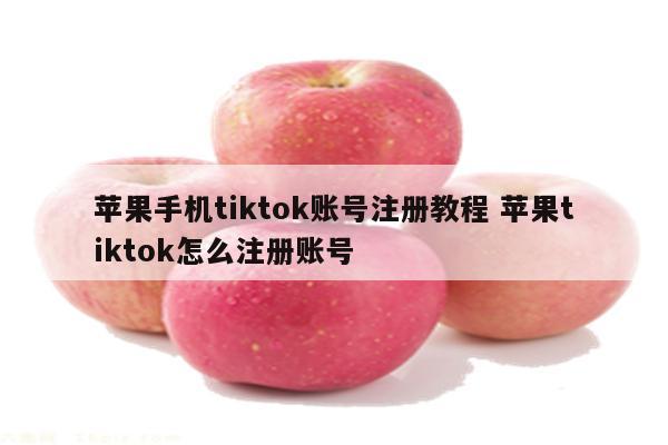 苹果手机tiktok账号注册教程 苹果tiktok怎么注册账号
