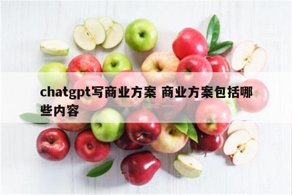 chatgpt写商业方案 商业方案包括哪些内容