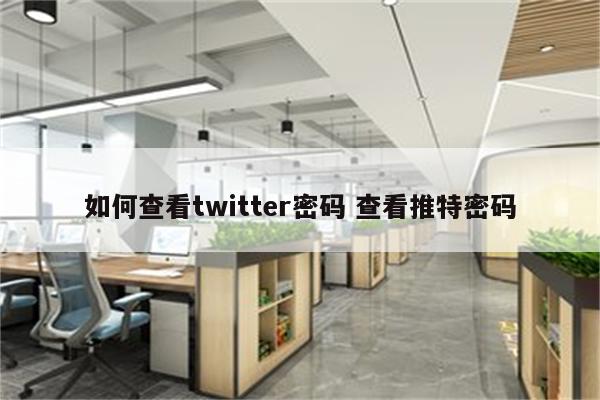 如何查看twitter密码 查看推特密码