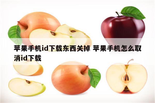苹果手机id下载东西关掉 苹果手机怎么取消id下载