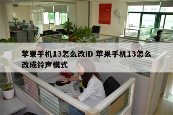 苹果手机13怎么改ID 苹果手机13怎么改成铃声模式