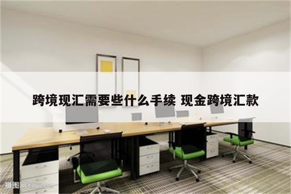 跨境现汇需要些什么手续 现金跨境汇款