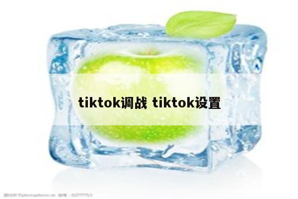 tiktok调战 tiktok设置
