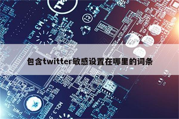 包含twitter敏感设置在哪里的词条