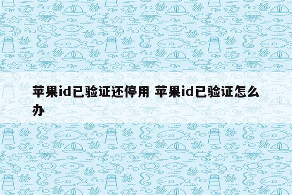 苹果id已验证还停用 苹果id已验证怎么办