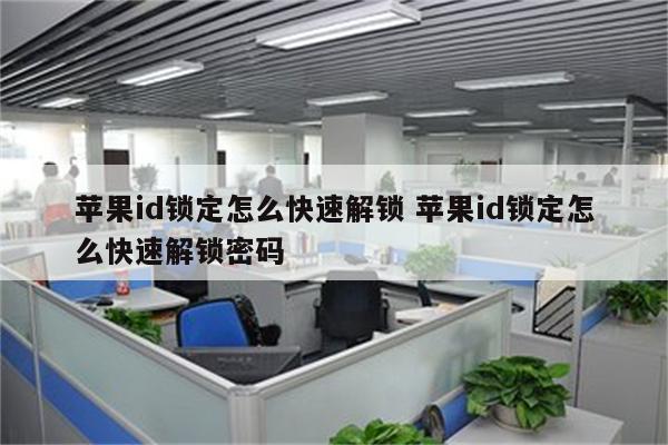 苹果id锁定怎么快速解锁 苹果id锁定怎么快速解锁密码