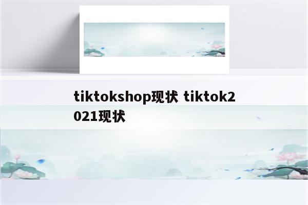 tiktokshop现状 tiktok2021现状