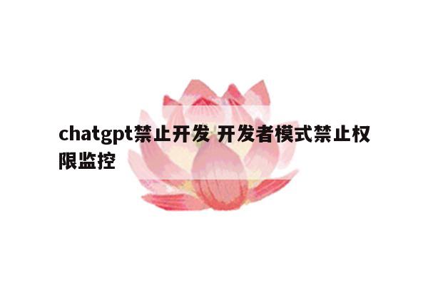 chatgpt禁止开发 开发者模式禁止权限监控