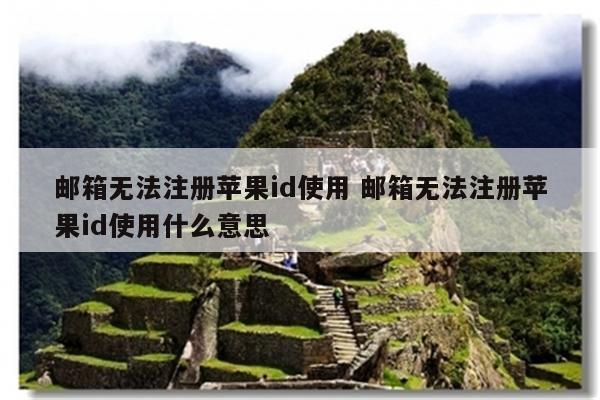 邮箱无法注册苹果id使用 邮箱无法注册苹果id使用什么意思