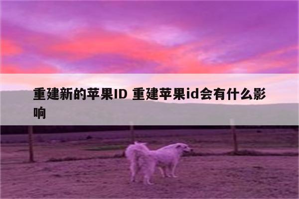 重建新的苹果ID 重建苹果id会有什么影响