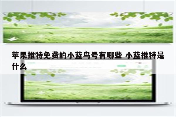 苹果推特免费的小蓝鸟号有哪些 小蓝推特是什么