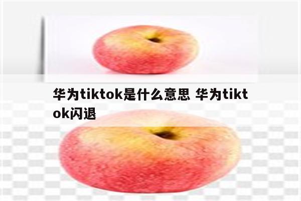 华为tiktok是什么意思 华为tiktok闪退